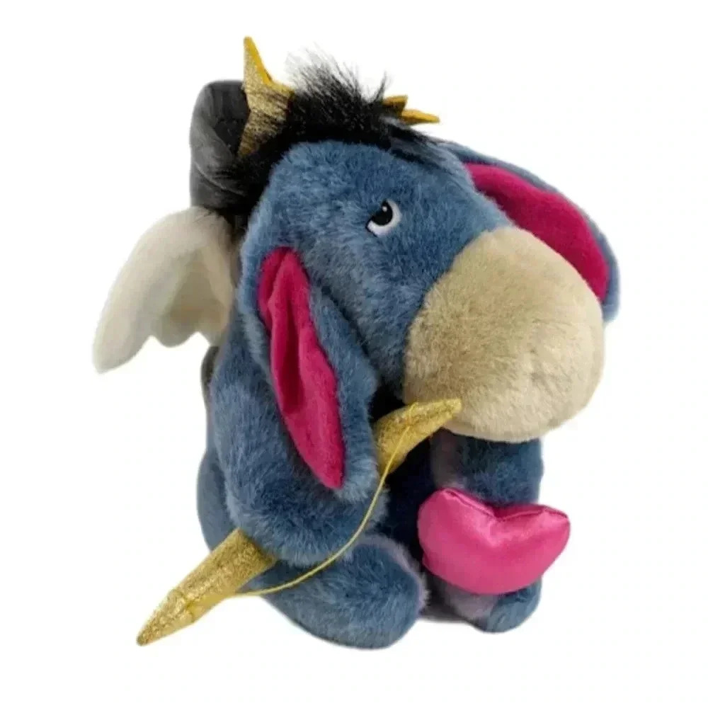 Walt Disney Cupid Eeyore Plush Stuffed Animal Removable Tail 8.5" Winnie Pooh